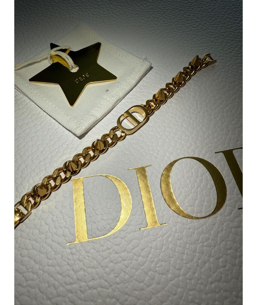 CHRISTIAN DIOR Золотой латунный браслет, фото 3