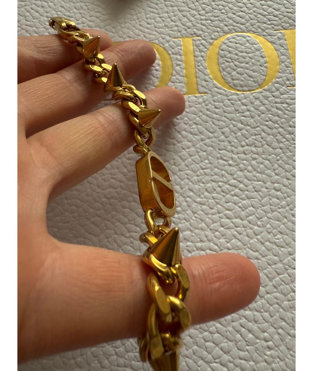 CHRISTIAN DIOR Золотой латунный браслет, фото 6