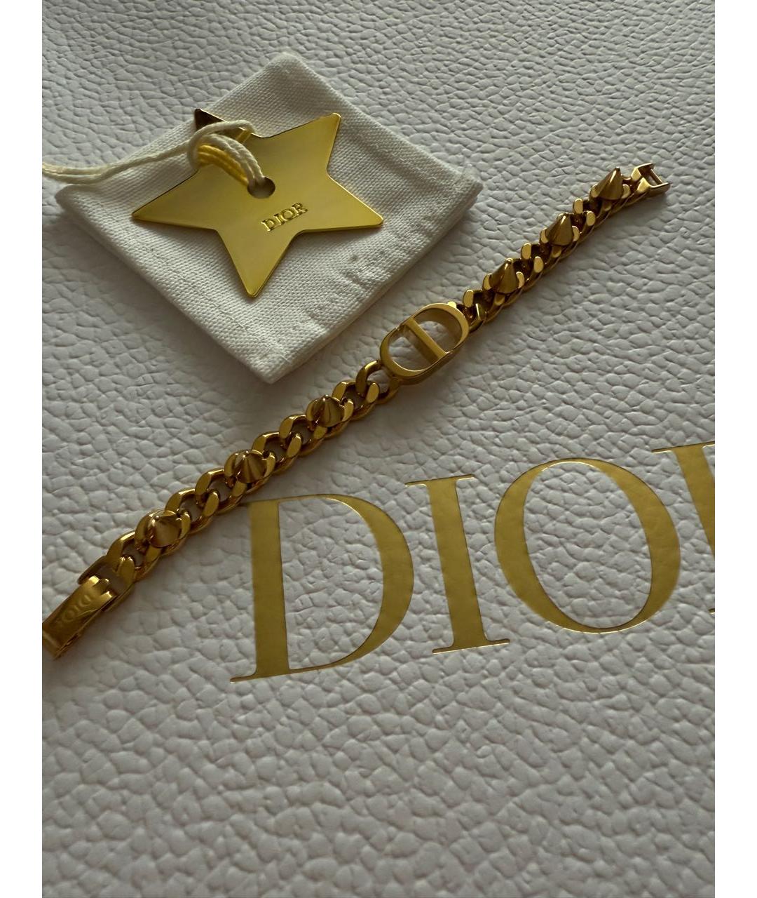 CHRISTIAN DIOR Золотой латунный браслет, фото 8