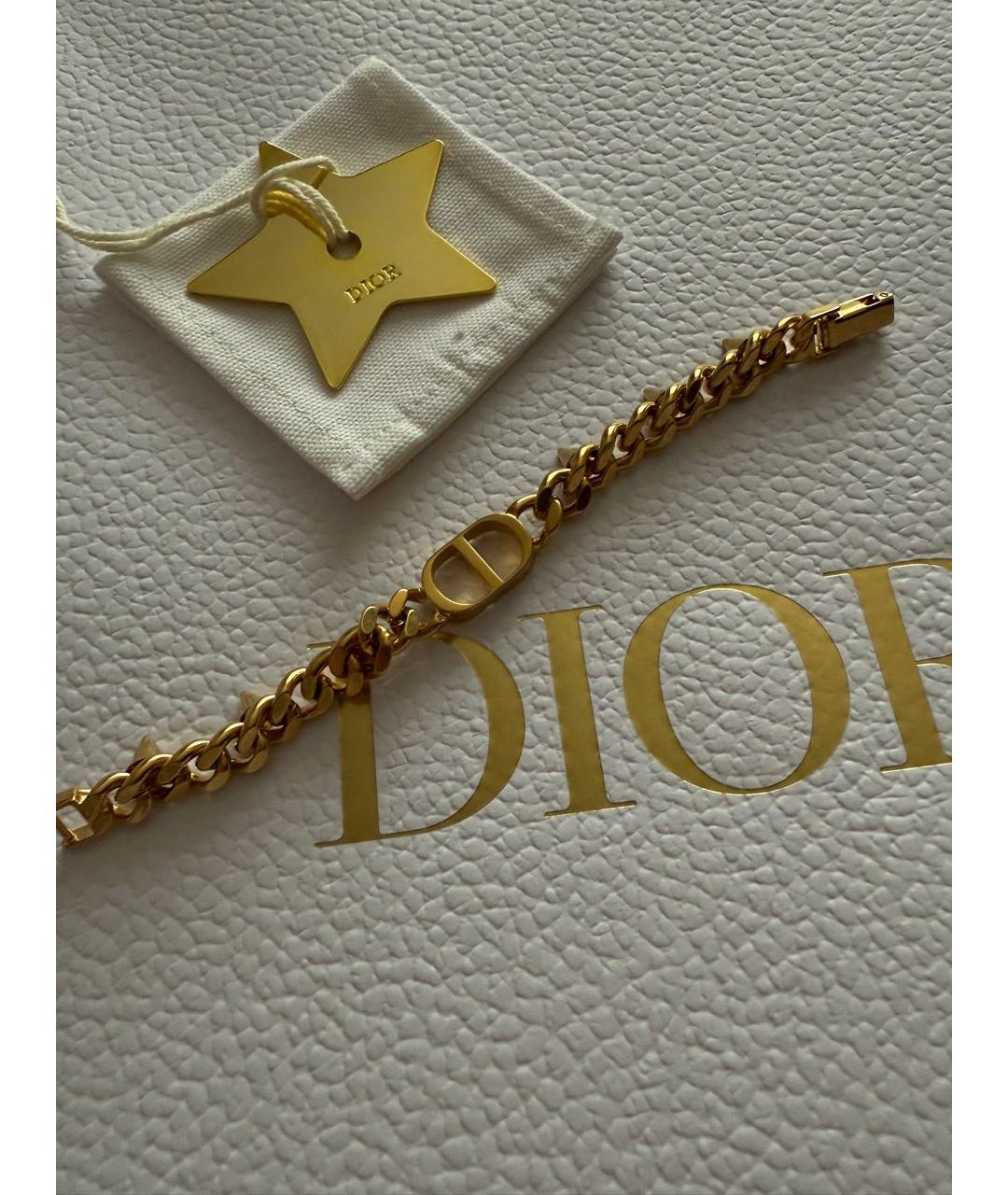 CHRISTIAN DIOR Золотой латунный браслет, фото 4