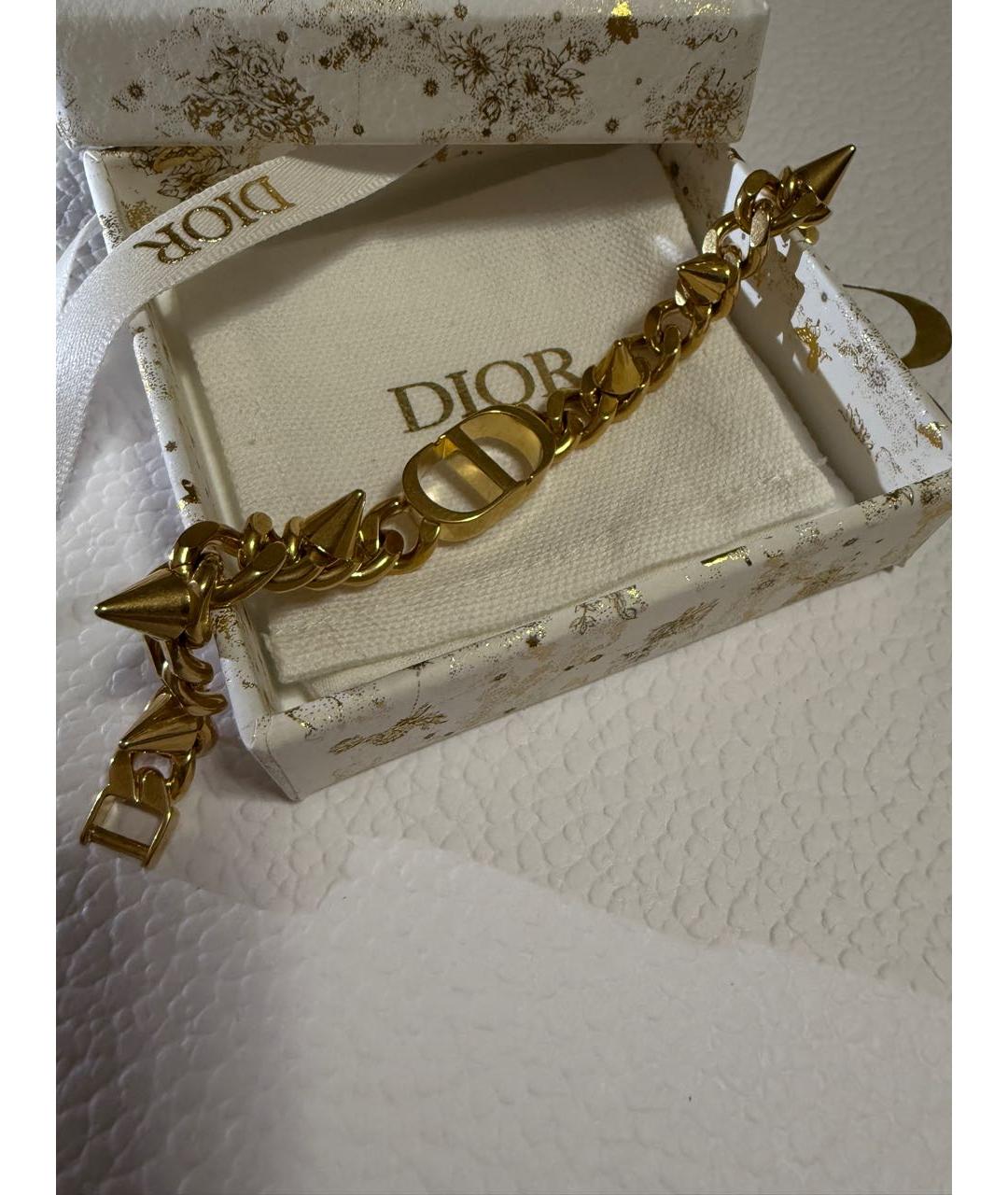 CHRISTIAN DIOR Золотой латунный браслет, фото 2