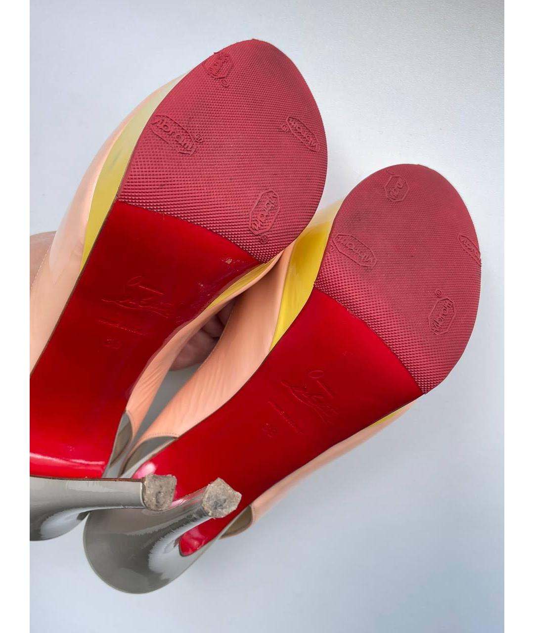 CHRISTIAN LOUBOUTIN Розовые босоножки из лакированной кожи, фото 8