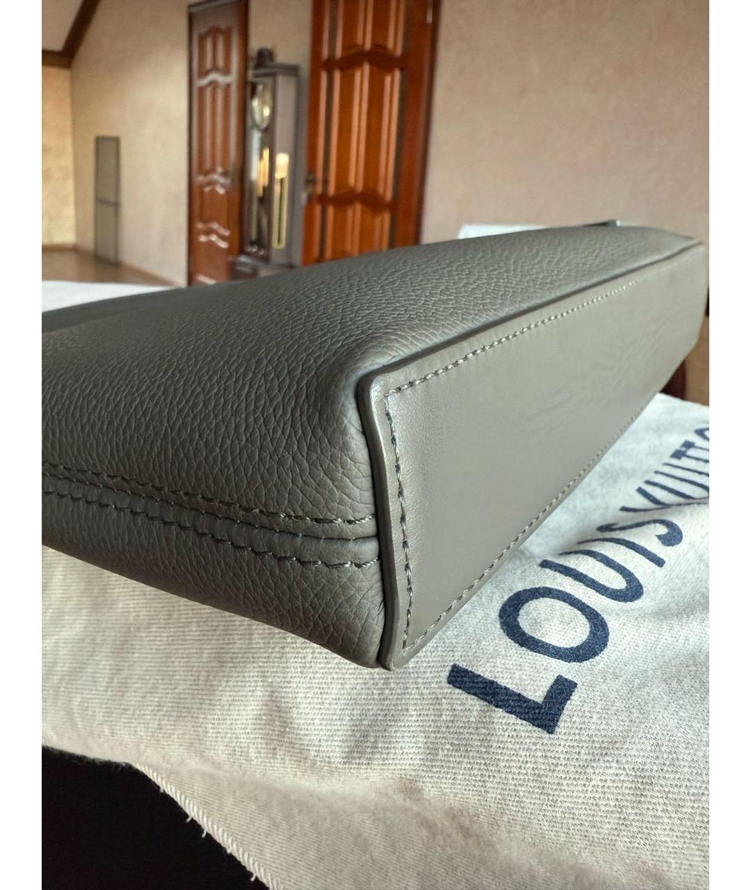 LOUIS VUITTON Хаки кожаная папка для документов, фото 7