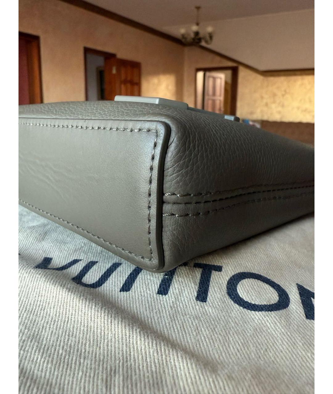 LOUIS VUITTON Хаки кожаная папка для документов, фото 8