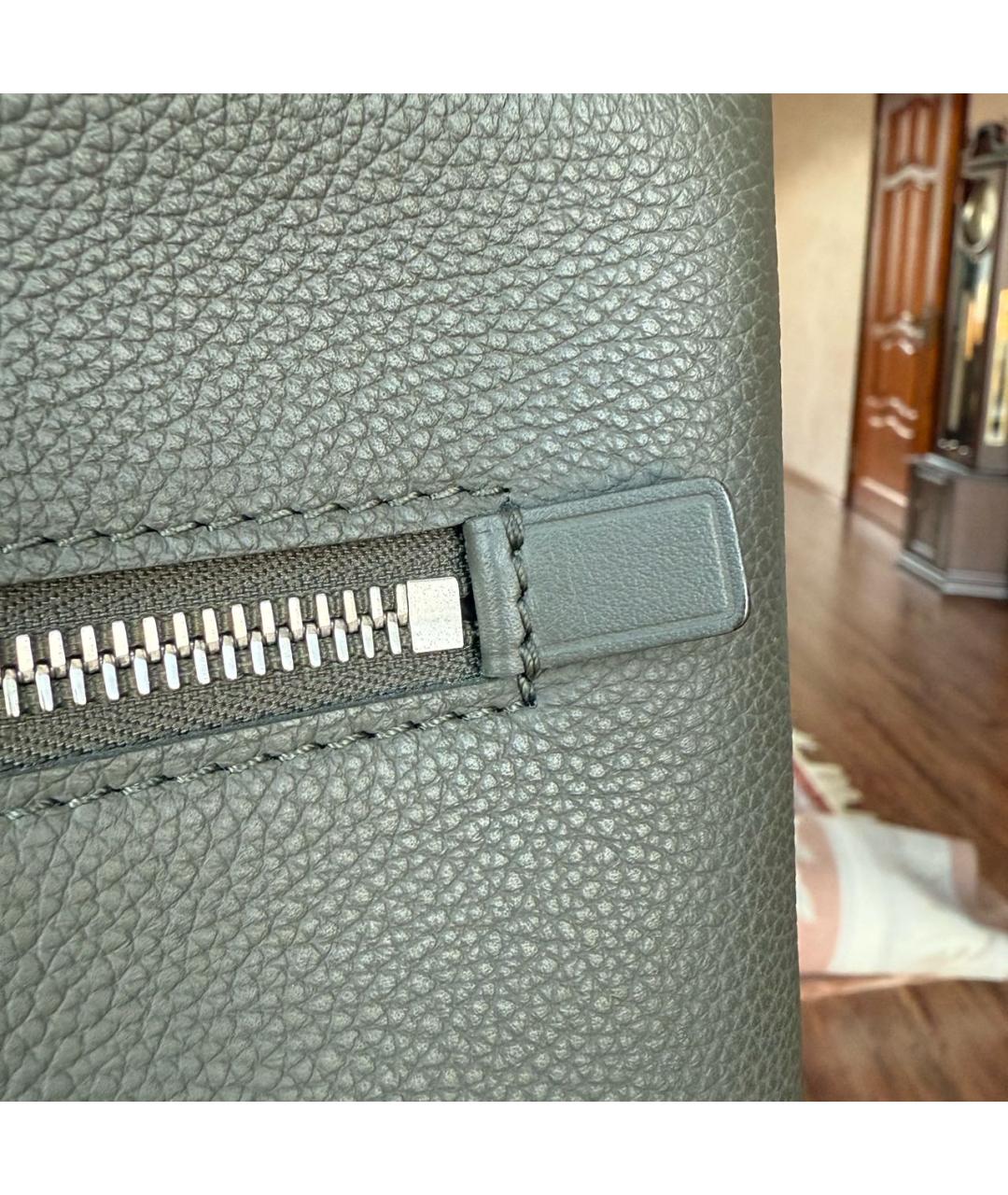 LOUIS VUITTON Хаки кожаная папка для документов, фото 6