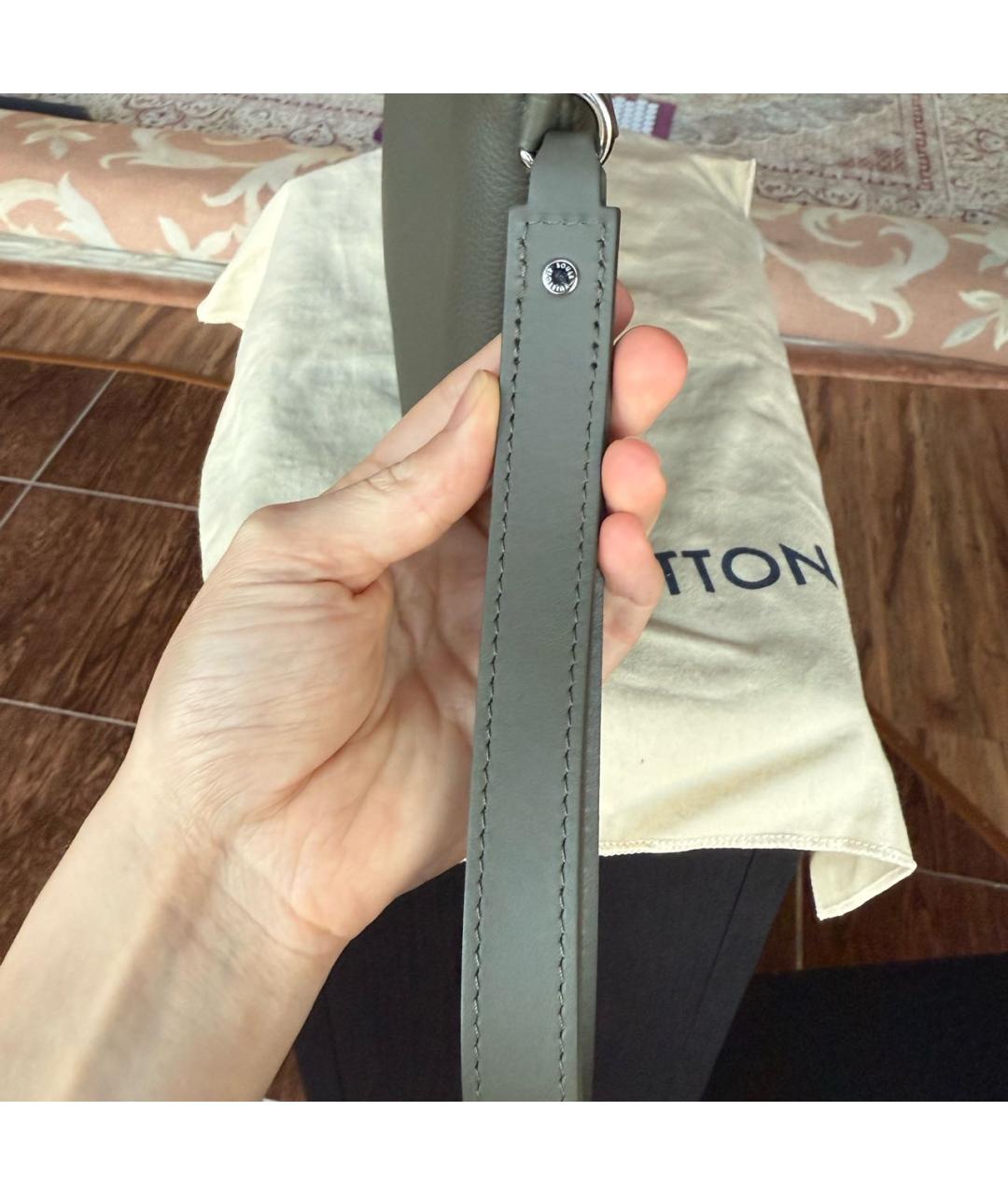 LOUIS VUITTON Хаки кожаная папка для документов, фото 5