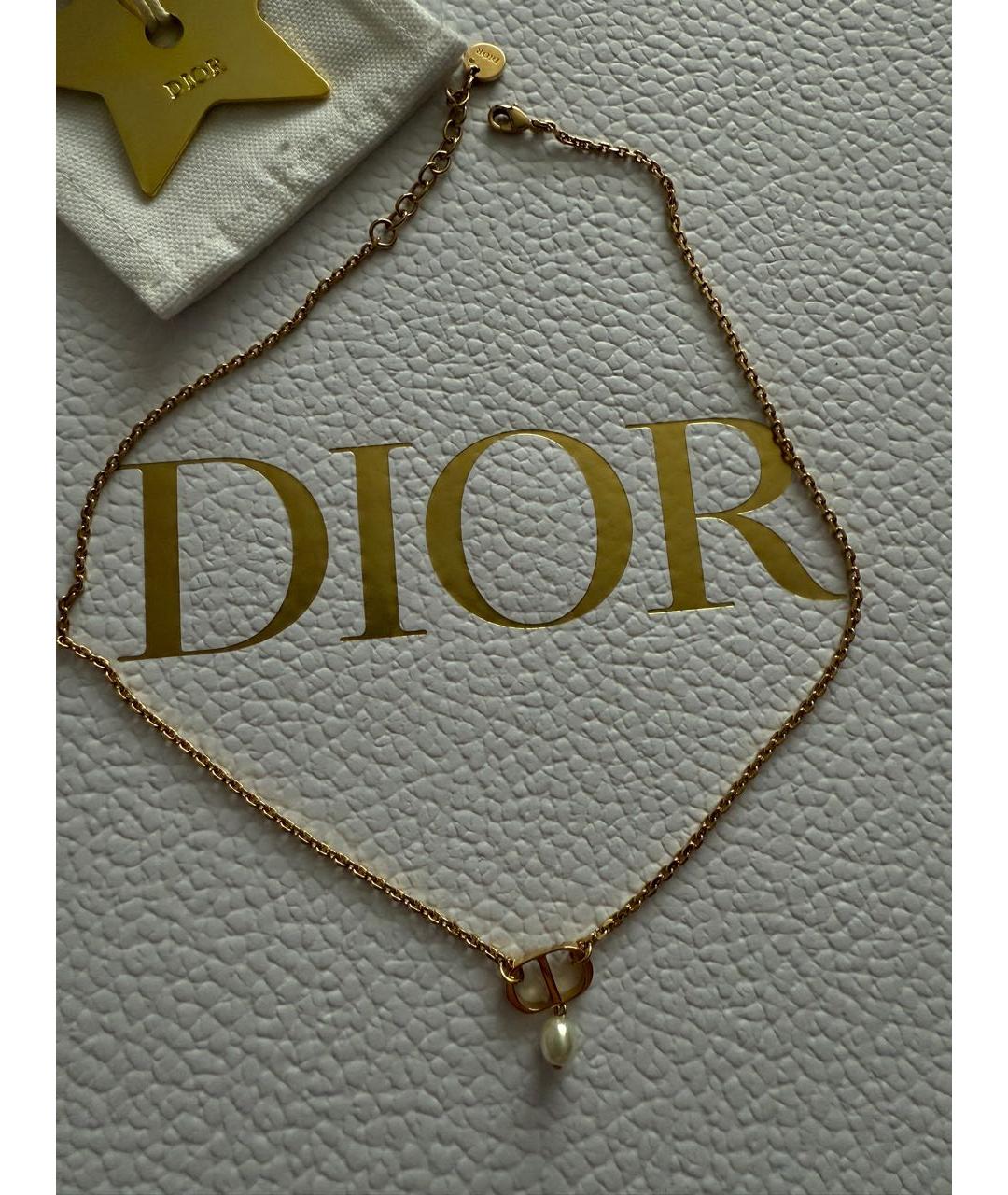 CHRISTIAN DIOR Золотая металлическая подвеска, фото 2