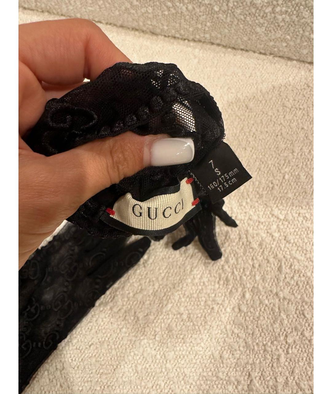 GUCCI Черные перчатки, фото 5