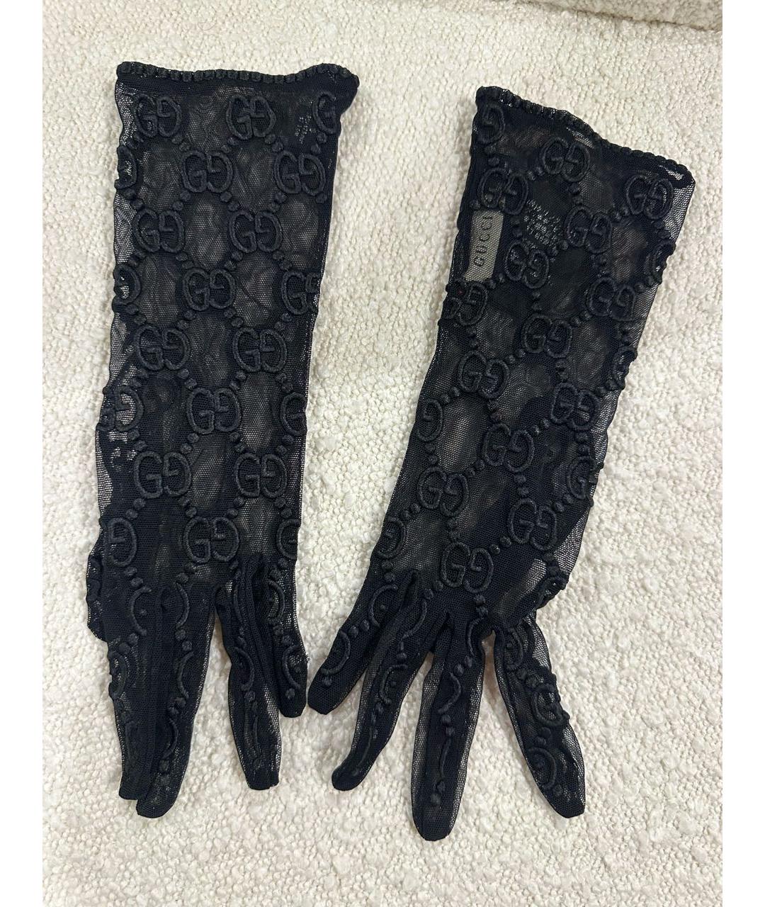 GUCCI Черные перчатки, фото 6