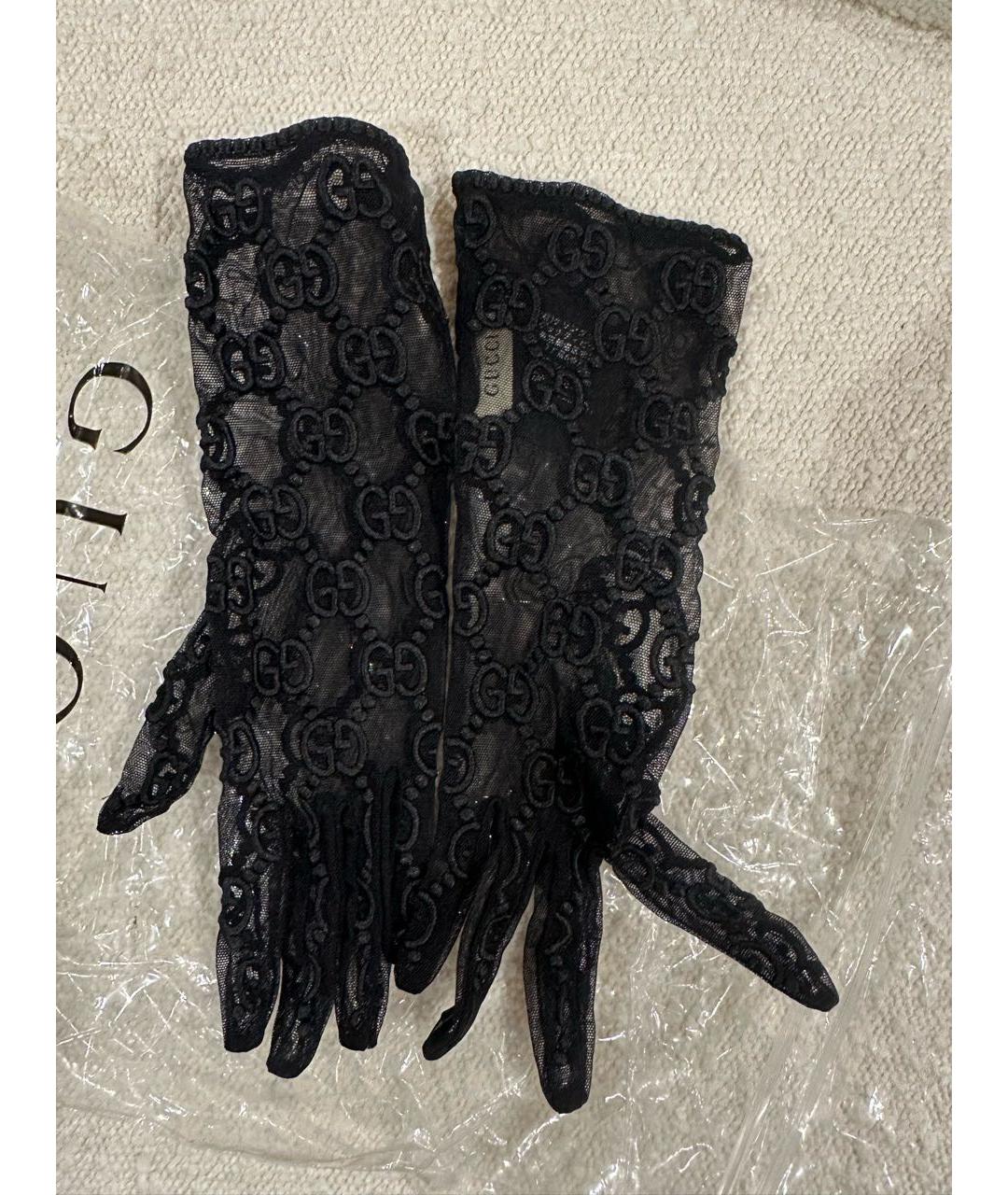 GUCCI Черные перчатки, фото 2