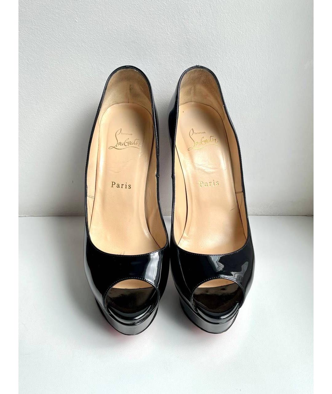 CHRISTIAN LOUBOUTIN Черные туфли из лакированной кожи, фото 5