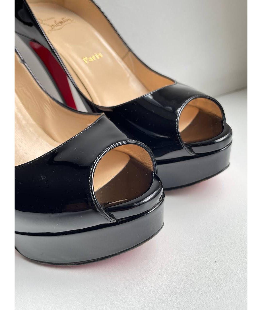 CHRISTIAN LOUBOUTIN Черные туфли из лакированной кожи, фото 3