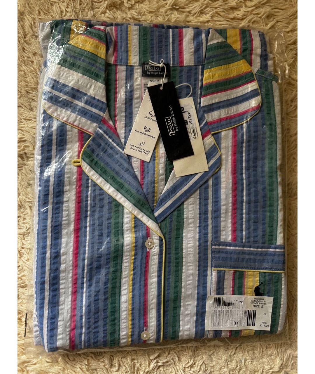 POLO RALPH LAUREN Голубая хлопковая пижама, фото 3