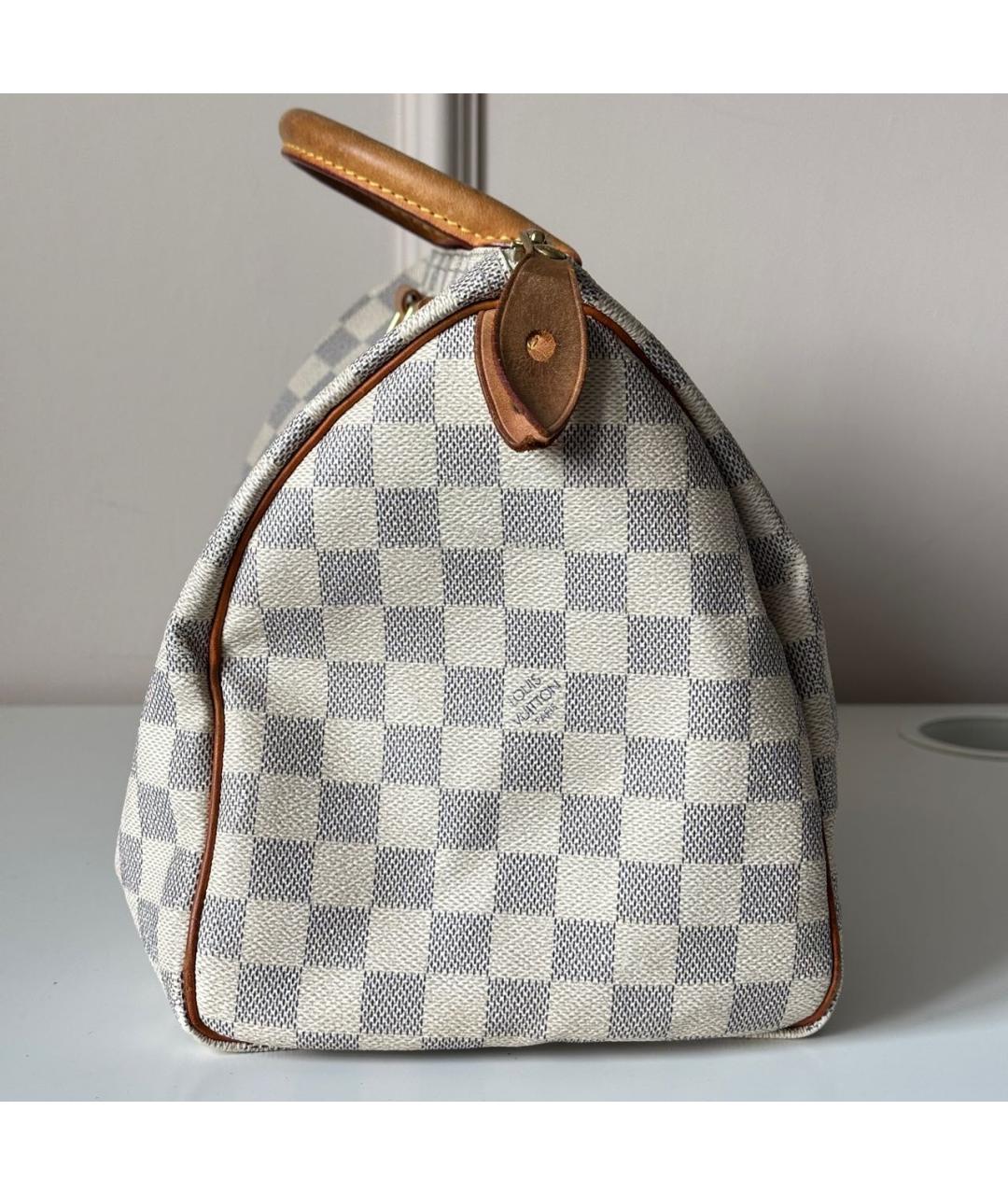LOUIS VUITTON Белая кожаная сумка с короткими ручками, фото 4
