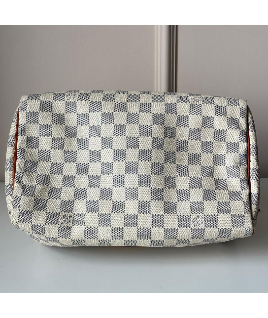 LOUIS VUITTON Белая кожаная сумка с короткими ручками, фото 5