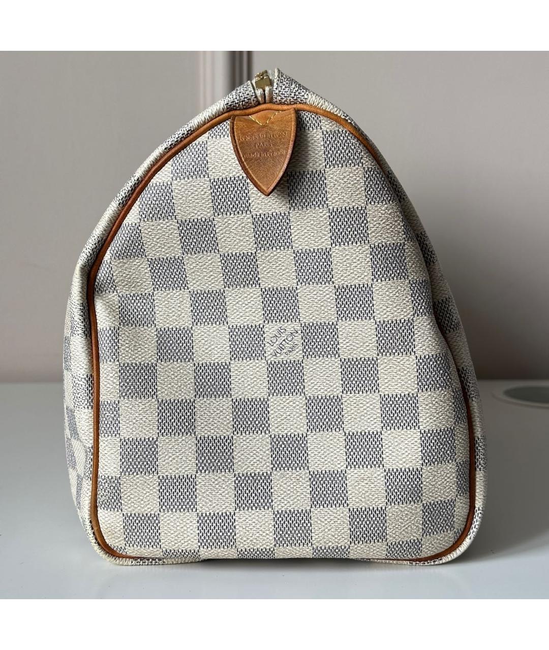LOUIS VUITTON Белая кожаная сумка с короткими ручками, фото 3
