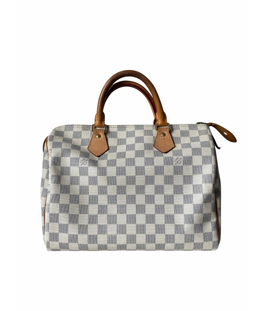 LOUIS VUITTON Белая кожаная сумка с короткими ручками, фото 1