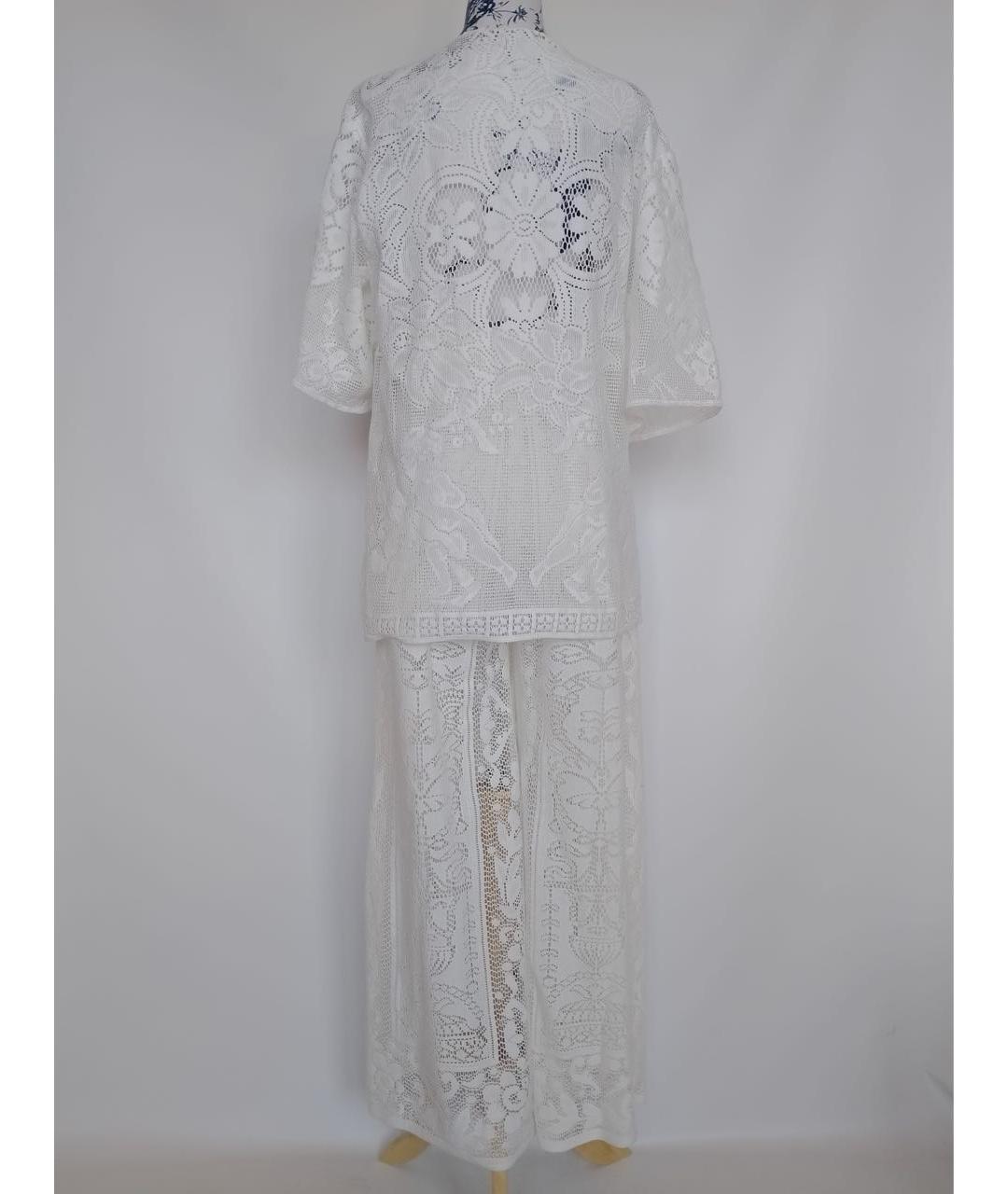 DOLCE&GABBANA Белый хлопковый костюм с брюками, фото 2