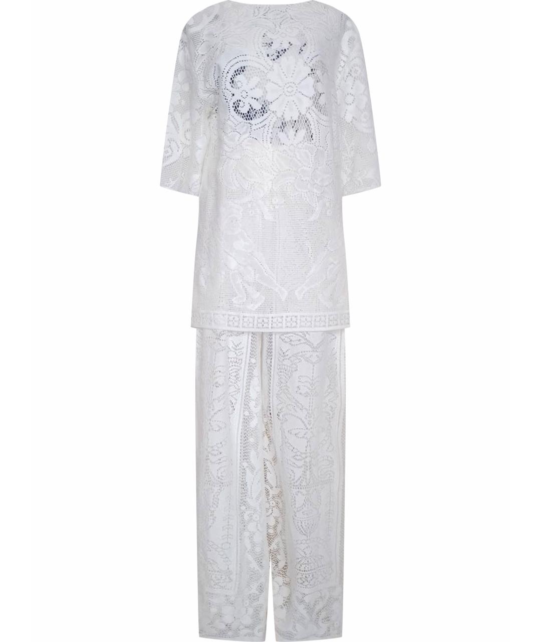 DOLCE&GABBANA Белый хлопковый костюм с брюками, фото 1