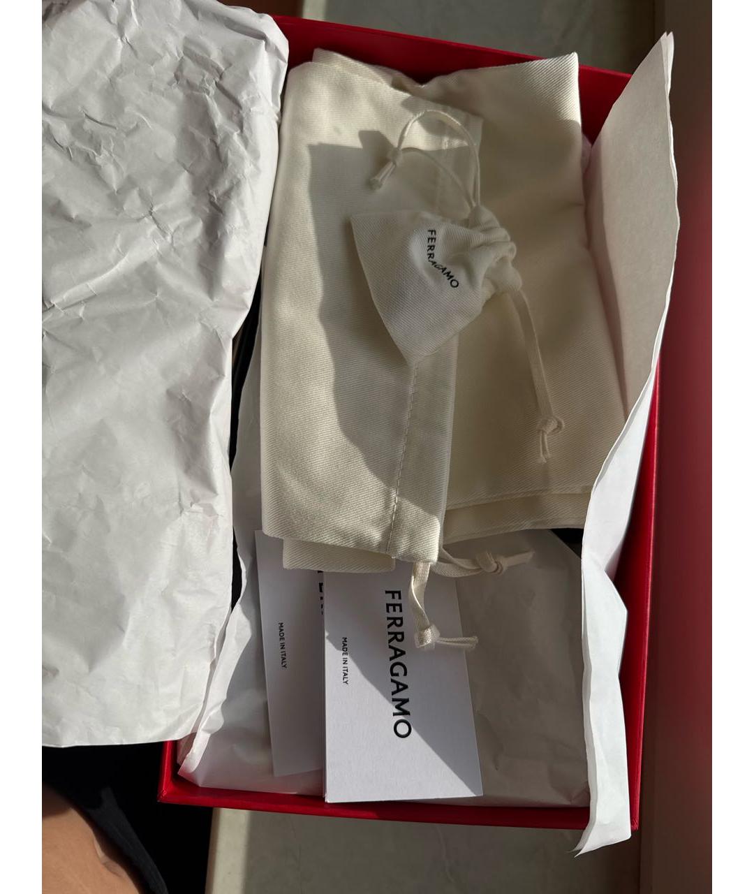 FERRAGAMO Черные кожаные мюли, фото 7