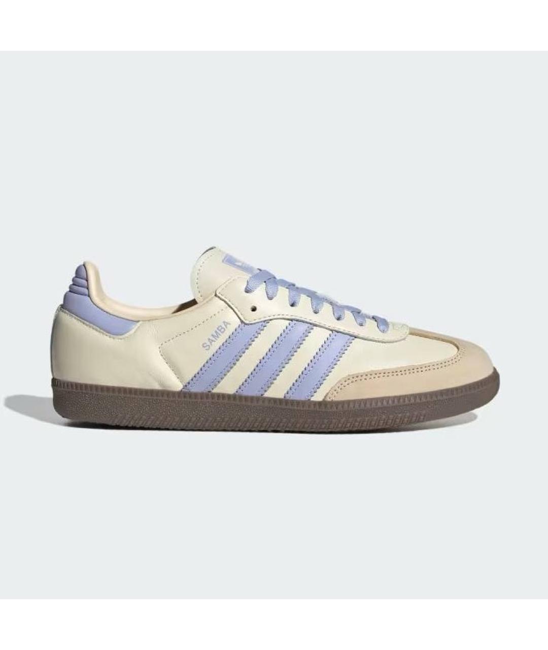 ADIDAS Бежевые кожаные кроссовки, фото 9