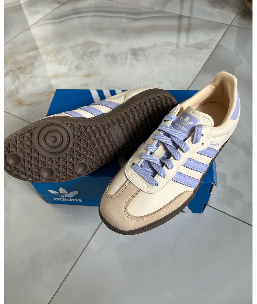 ADIDAS Бежевые кожаные кроссовки, фото 3