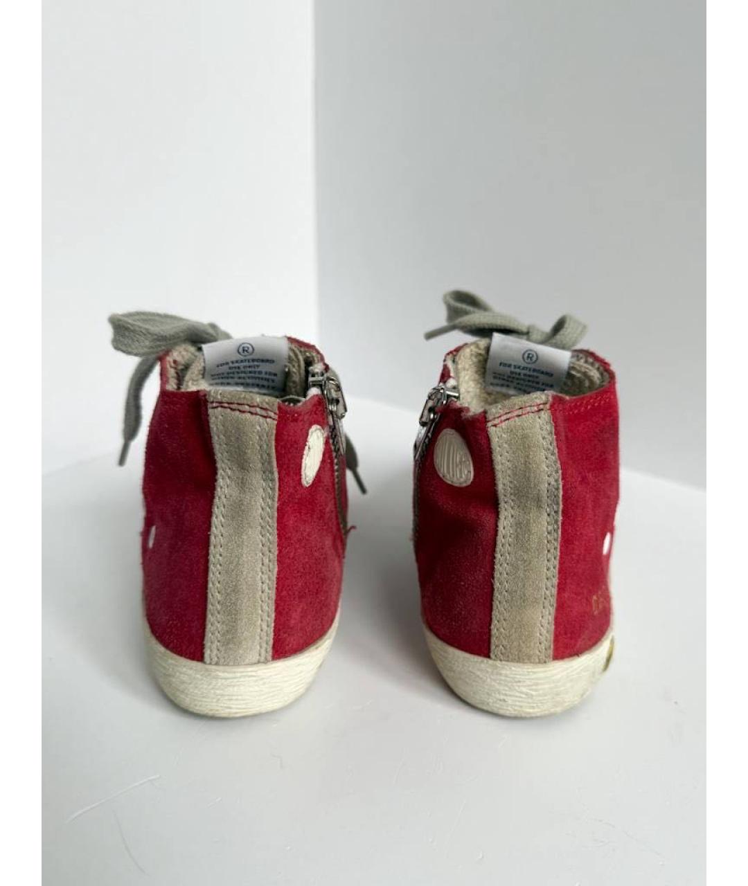 GOLDEN GOOSE DELUXE BRAND Красные замшевые кеды, фото 4