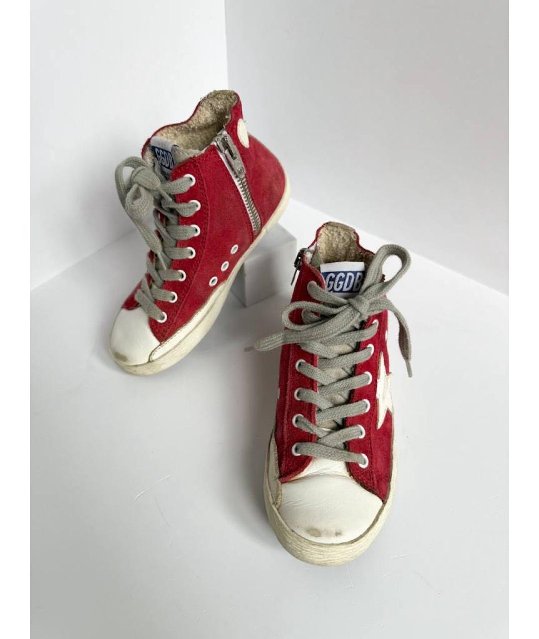 GOLDEN GOOSE DELUXE BRAND Красные замшевые кеды, фото 3