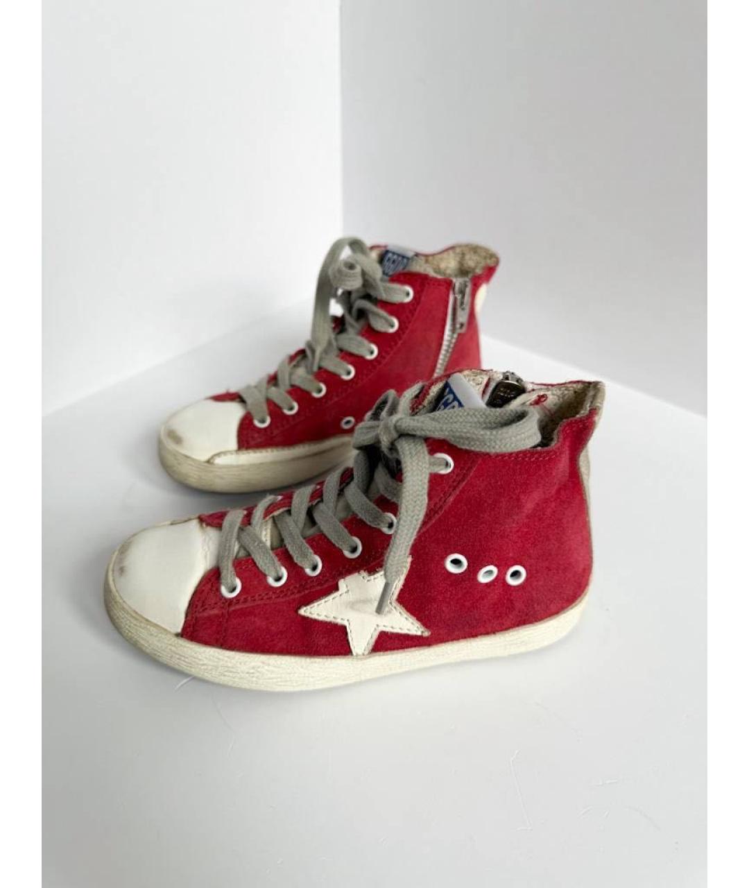 GOLDEN GOOSE DELUXE BRAND Красные замшевые кеды, фото 5