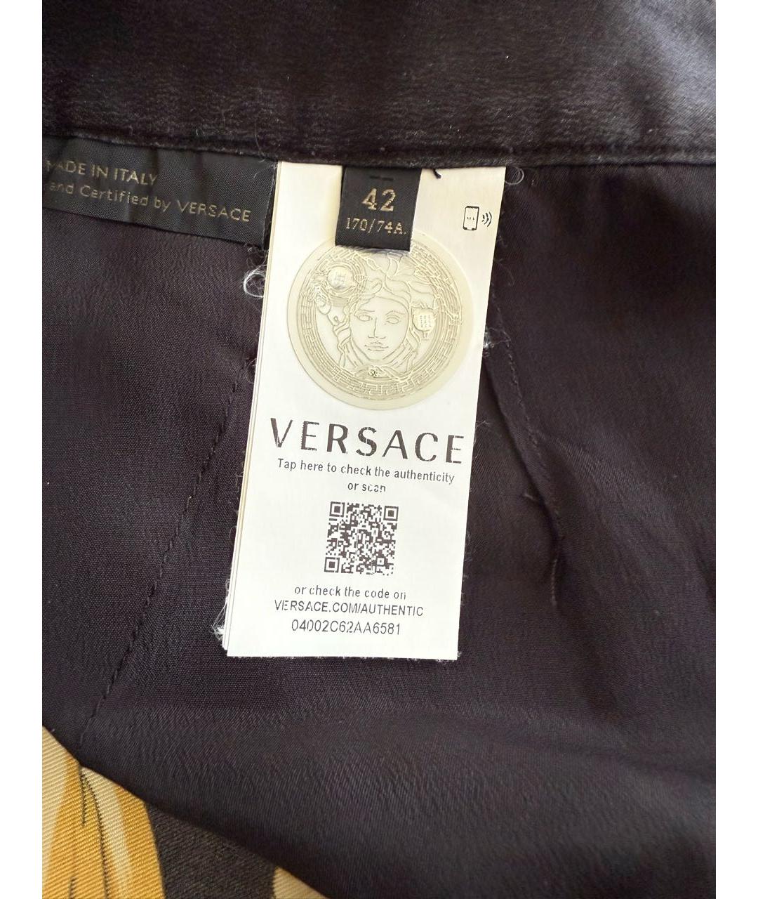 VERSACE Мульти шелковый костюм с брюками, фото 7