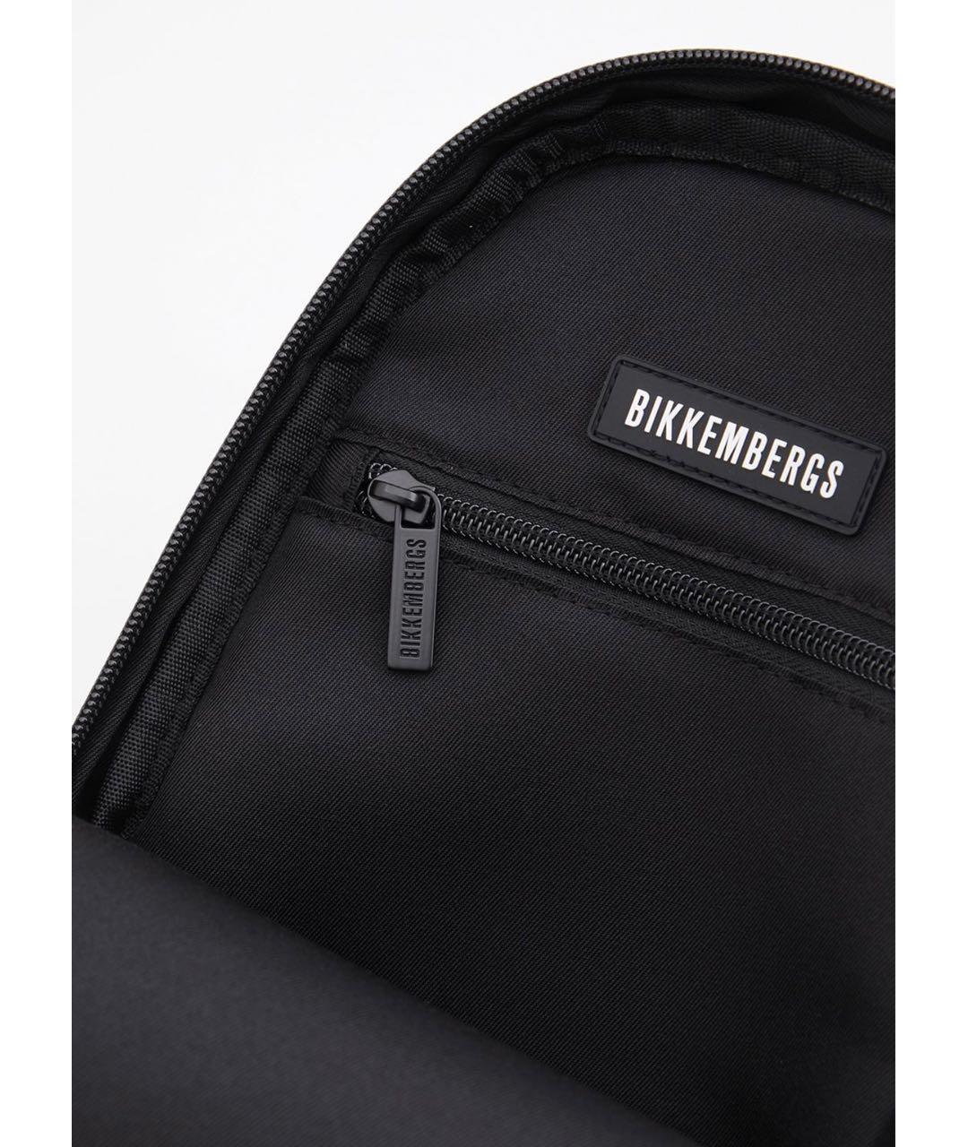 BIKKEMBERGS Темно-синяя тканевая сумка на плечо, фото 3
