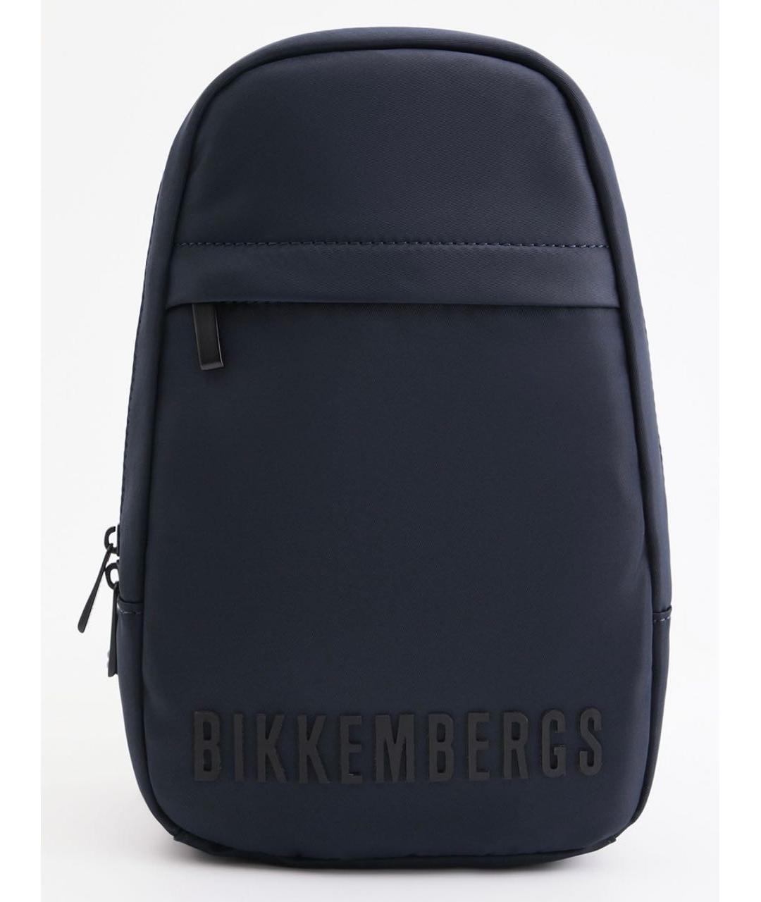 BIKKEMBERGS Темно-синяя тканевая сумка на плечо, фото 6