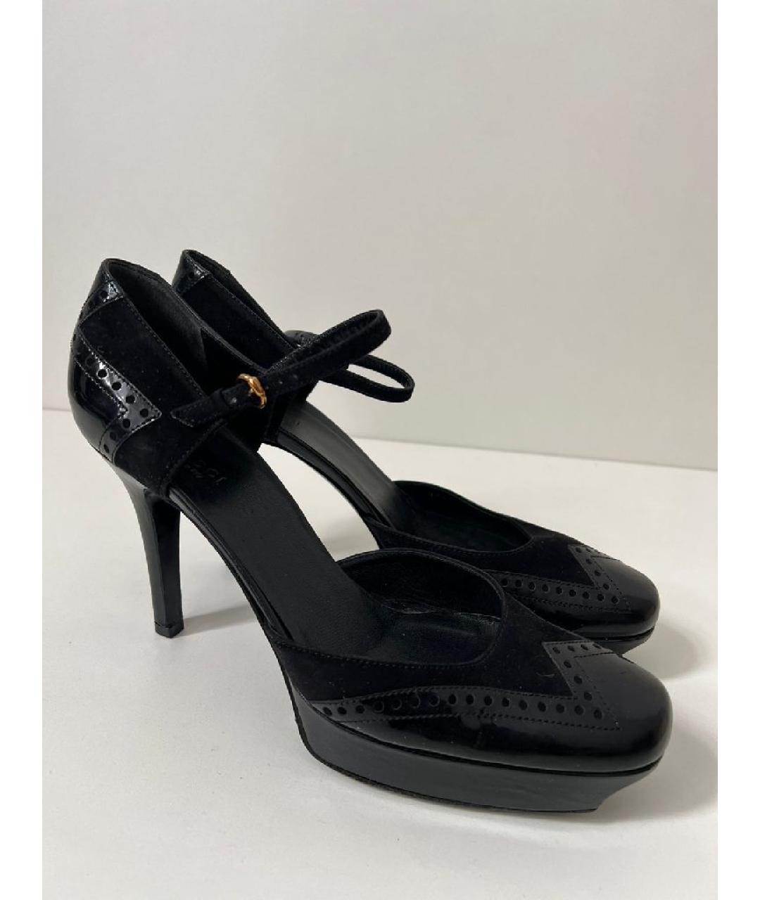 GUCCI Черные кожаные туфли, фото 9