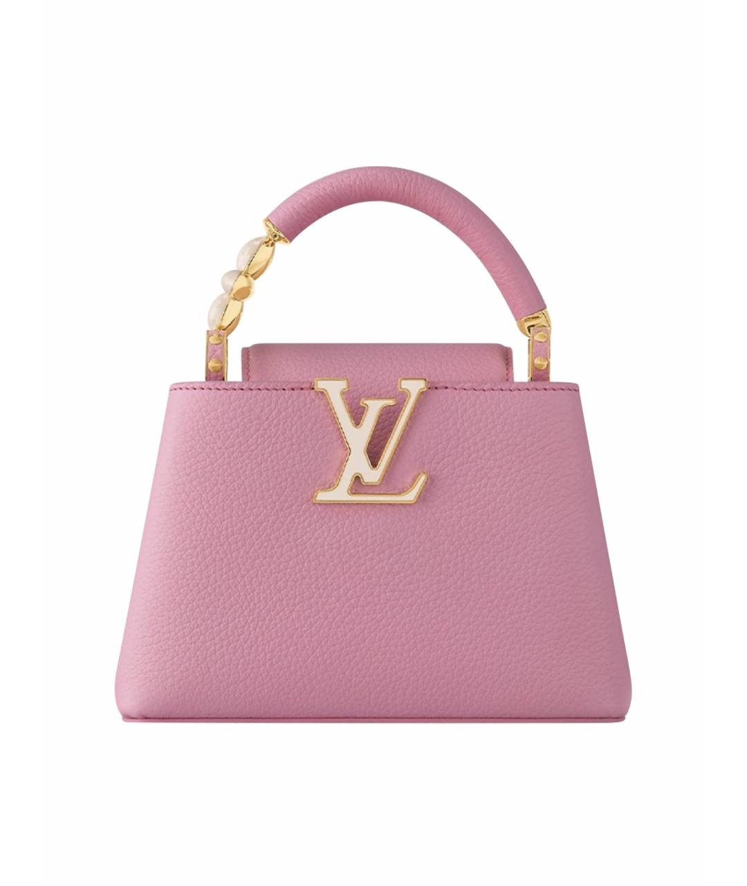 LOUIS VUITTON Розовая кожаная сумка с короткими ручками, фото 1