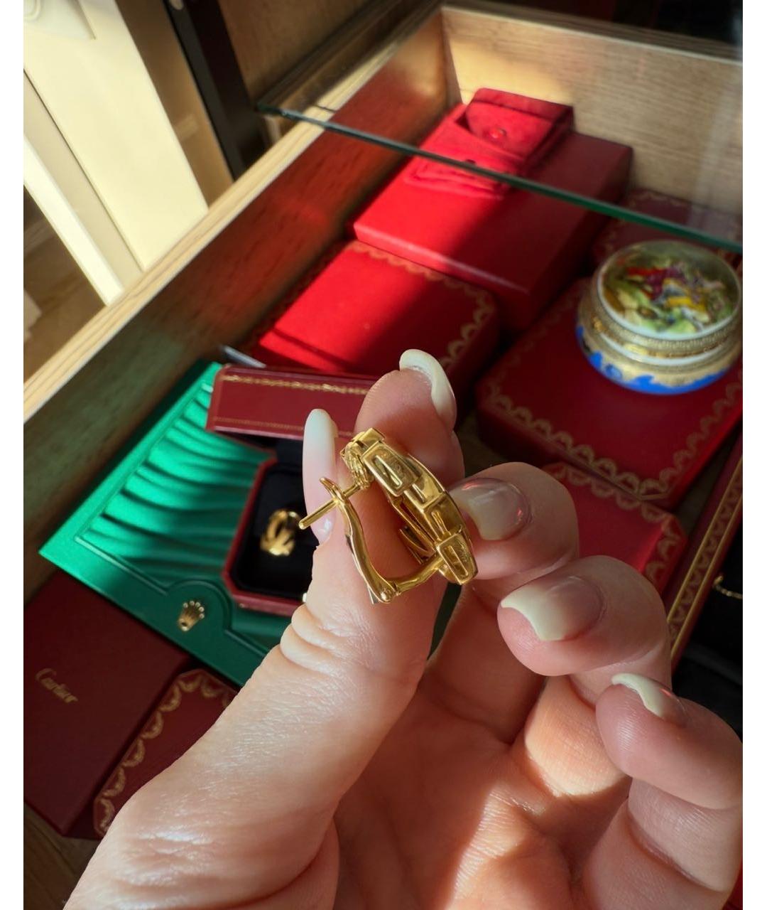CARTIER Золотые серьги из желтого золота, фото 4