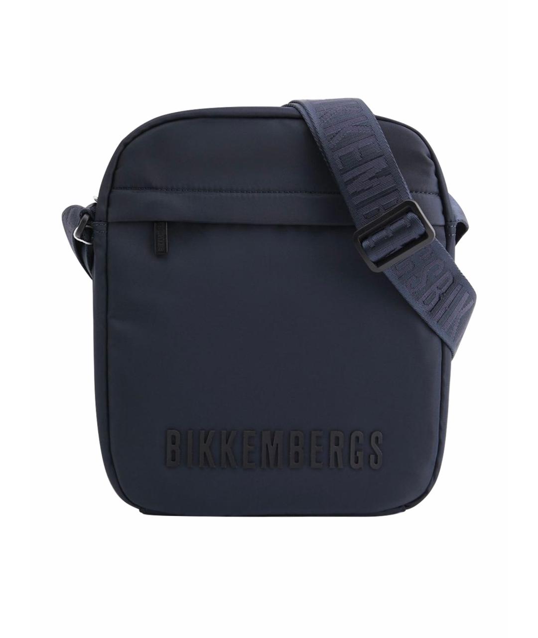 BIKKEMBERGS Темно-синяя тканевая сумка на плечо, фото 6