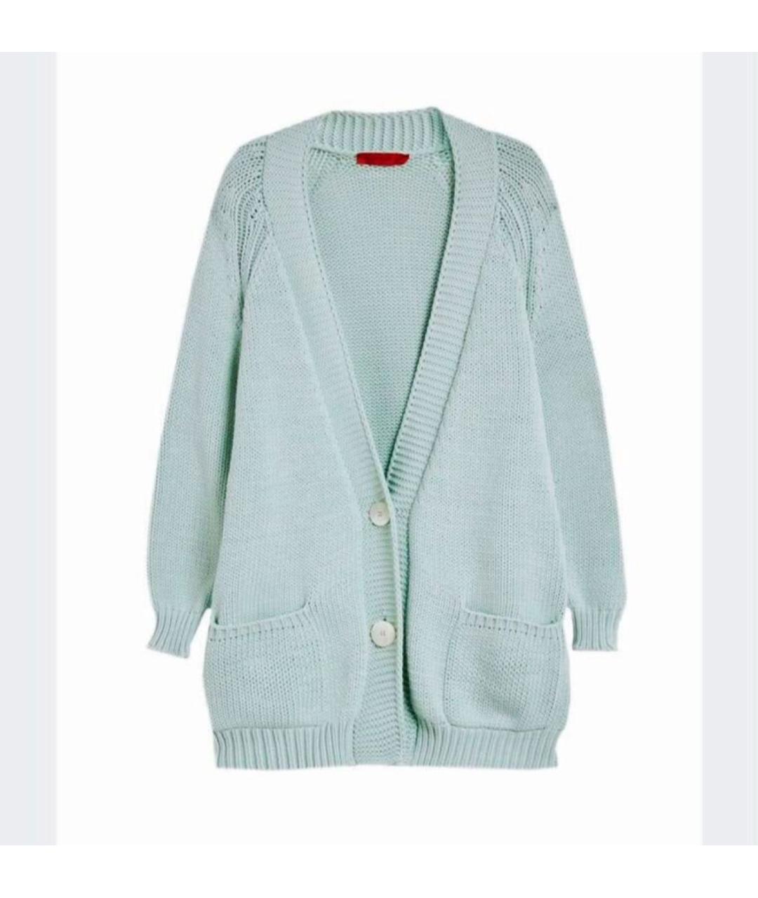 MAX MARA Голубой хлопковый кардиган, фото 8