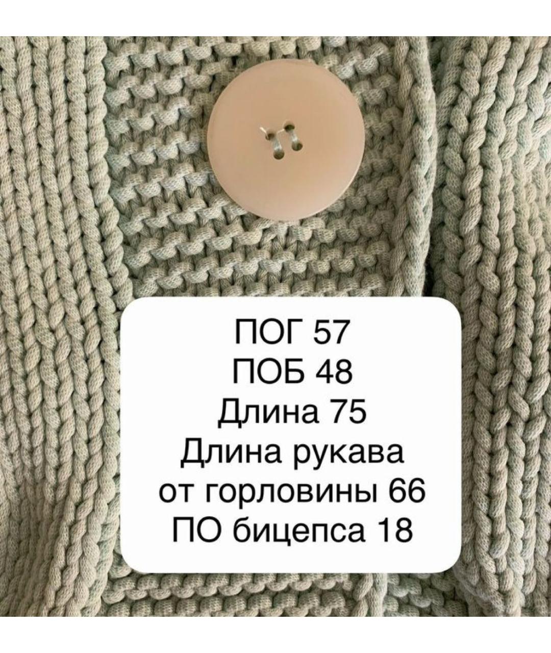 MAX MARA Голубой хлопковый кардиган, фото 7