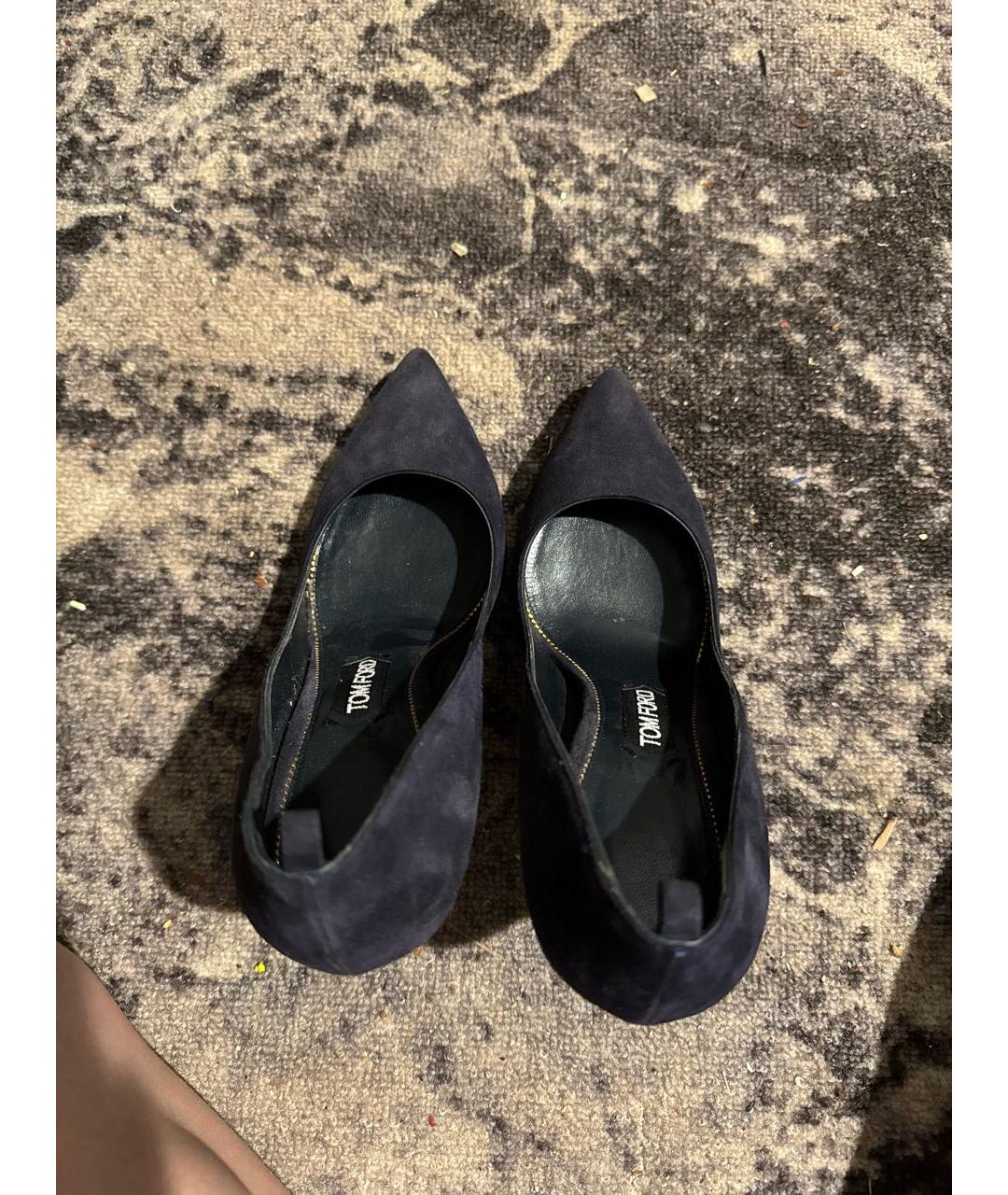 TOM FORD Темно-синие замшевые туфли, фото 3