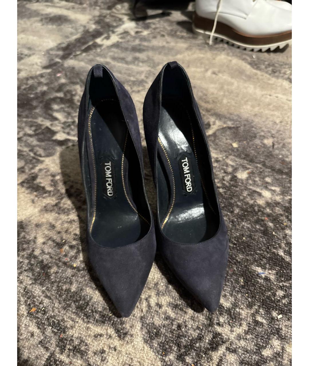 TOM FORD Темно-синие замшевые туфли, фото 2