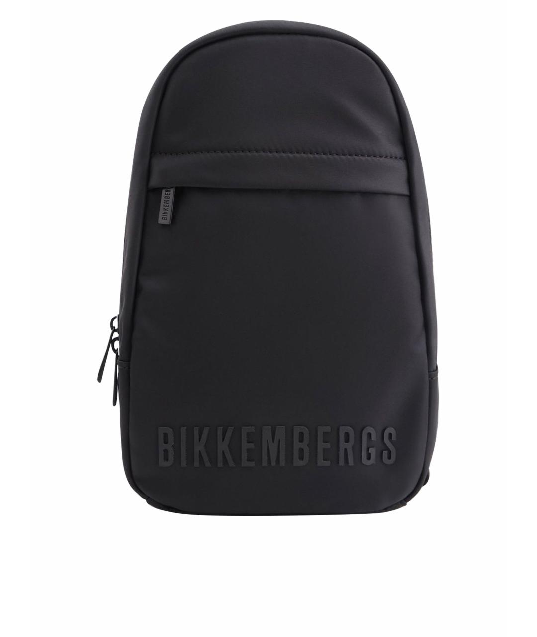 BIKKEMBERGS Черная тканевая сумка на плечо, фото 1