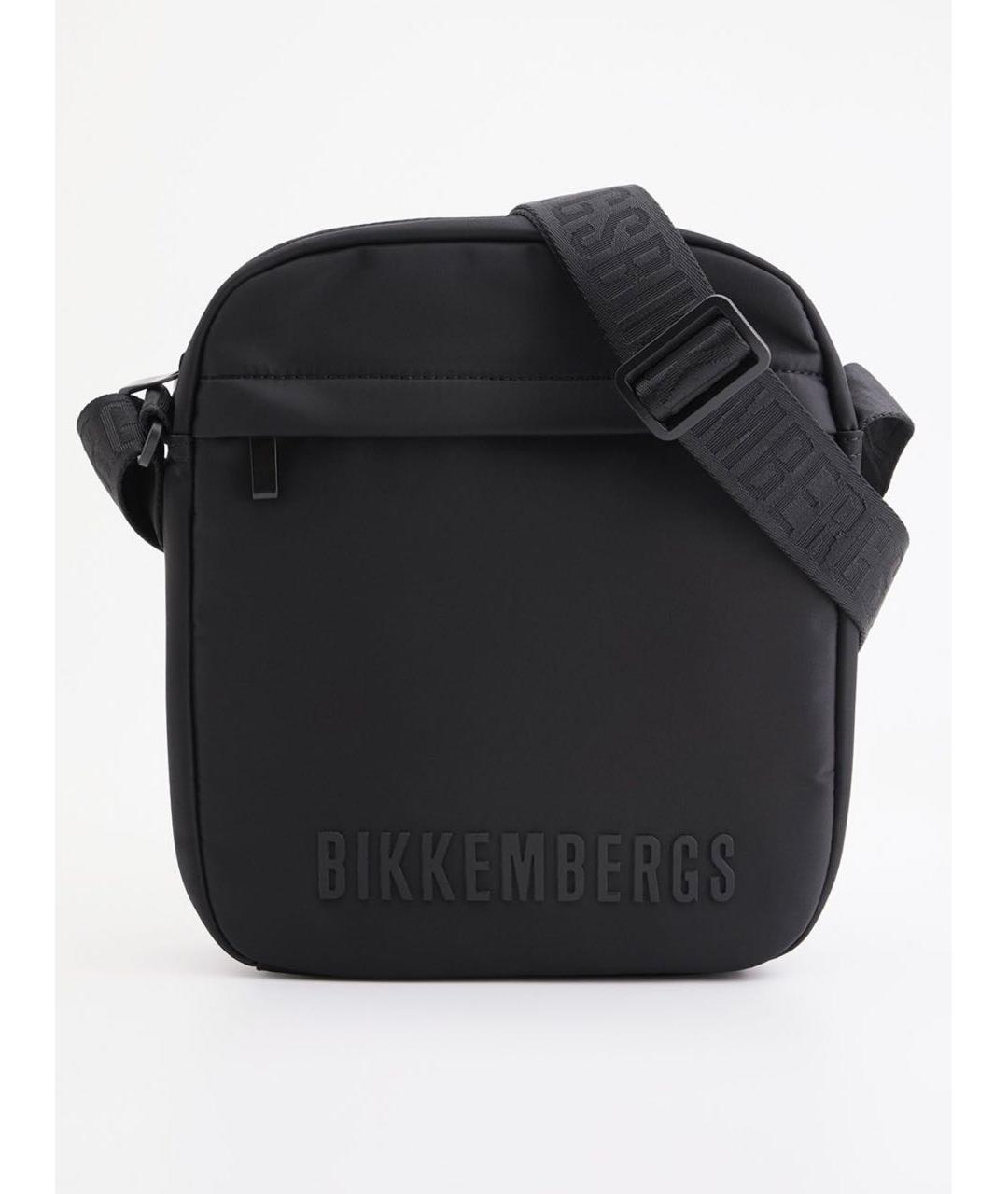 BIKKEMBERGS Черная тканевая сумка на плечо, фото 6