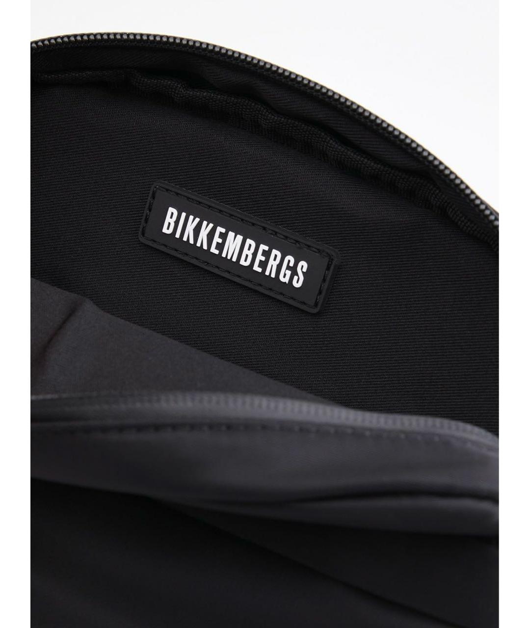 BIKKEMBERGS Черная тканевая сумка на плечо, фото 3