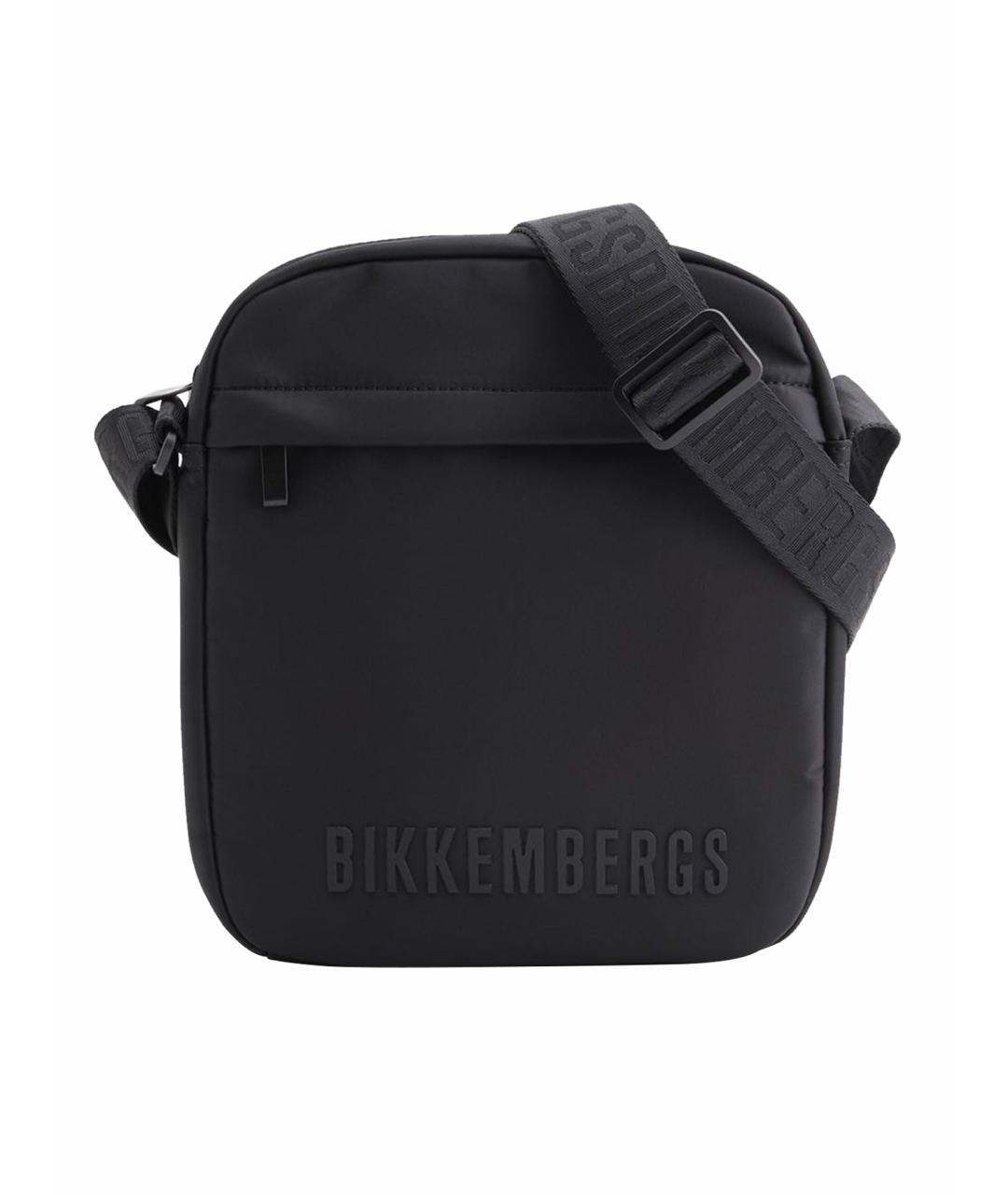 BIKKEMBERGS Черная тканевая сумка на плечо, фото 1