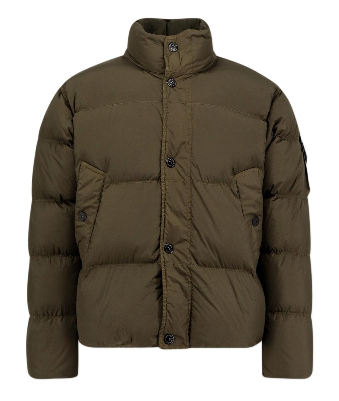 STONE ISLAND Коричневая полиамидовая куртка, фото 1