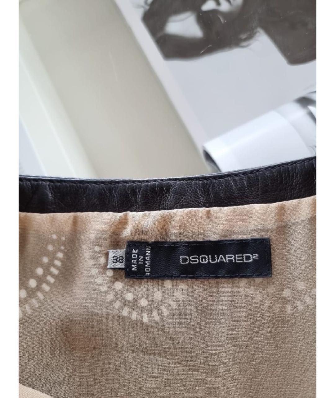 DSQUARED2 Антрацитовое полиэстеровое повседневное платье, фото 4