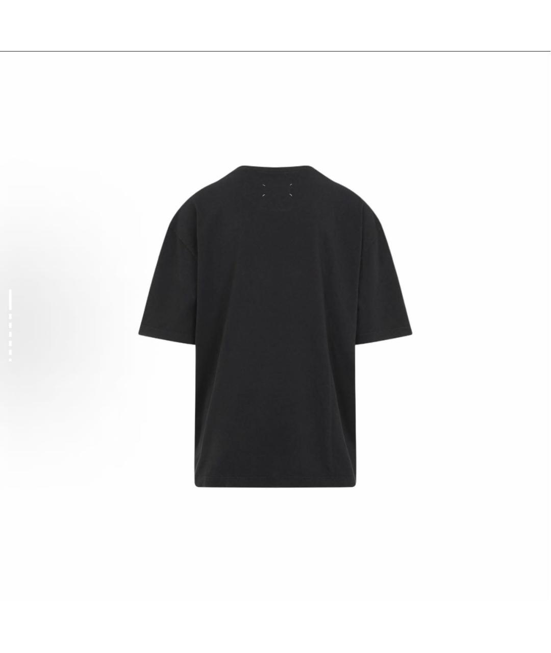MAISON MARGIELA Черная хлопковая футболка, фото 2