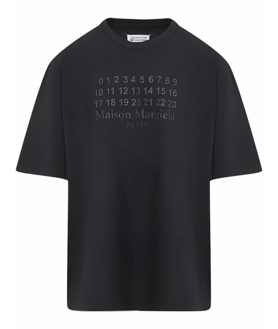MAISON MARGIELA Черная хлопковая футболка, фото 1