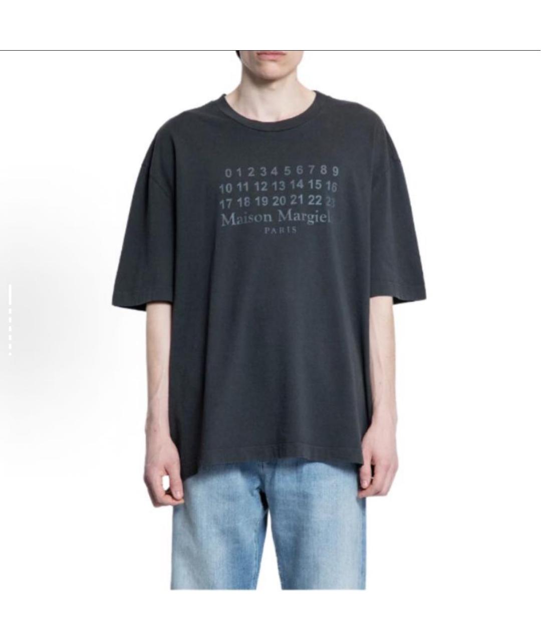 MAISON MARGIELA Черная хлопковая футболка, фото 3