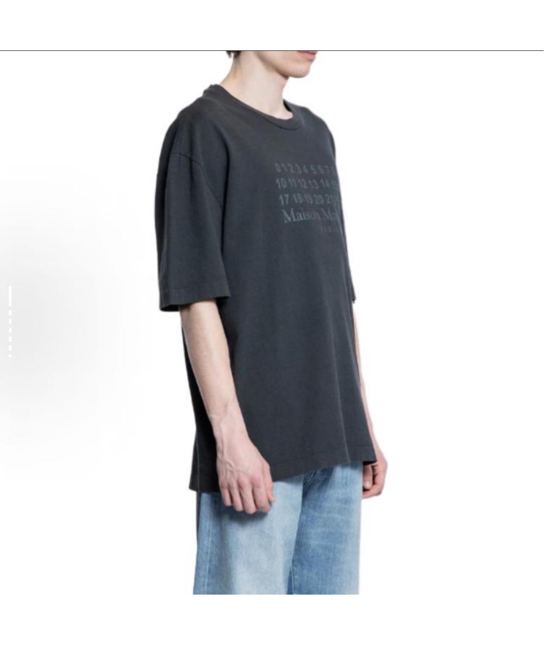 MAISON MARGIELA Черная хлопковая футболка, фото 4